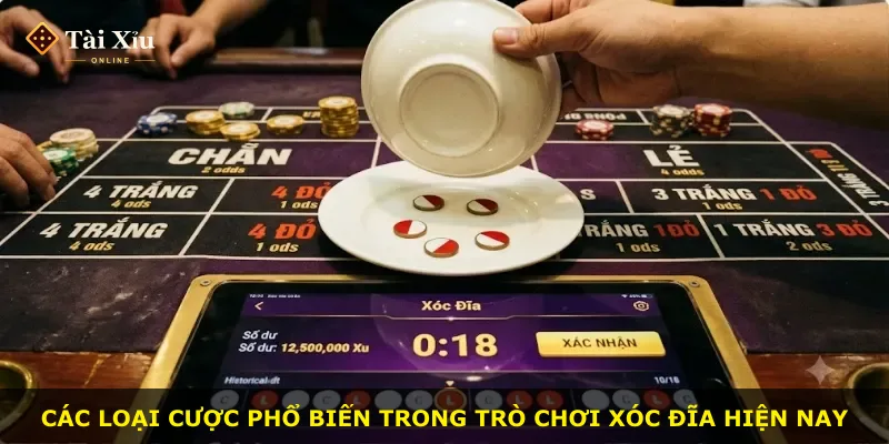 Các loại cược phổ biến trong trò chơi xóc đĩa hiện nay
