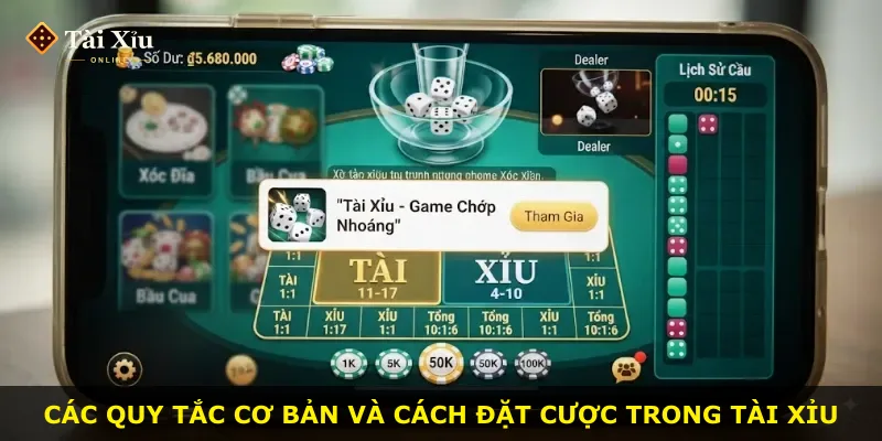 Các quy tắc cơ bản và cách đặt cược trong tài xỉu