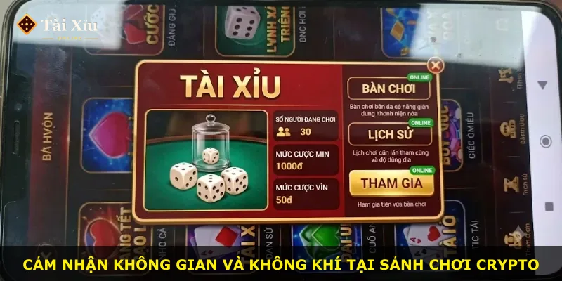 Cảm nhận không gian và không khí tại sảnh chơi Crypto