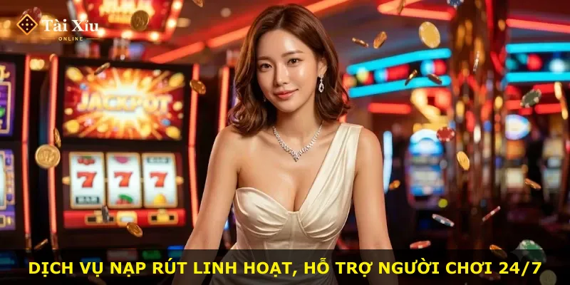 Dịch vụ nạp rút linh hoạt, hỗ trợ người chơi 24/7