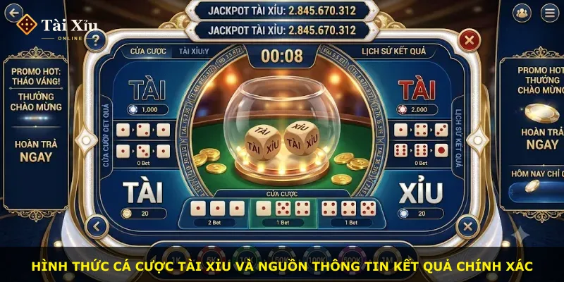 Hình thức cá cược tài xỉu và nguồn thông tin kết quả chính xác