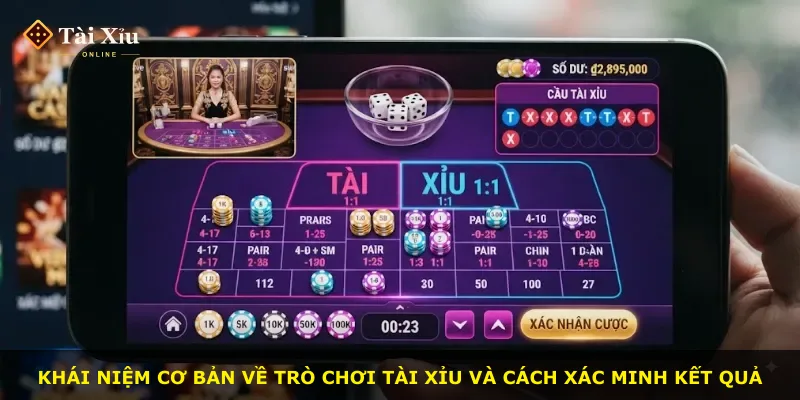 Khái niệm cơ bản về trò chơi tài xỉu và cách xác minh kết quả