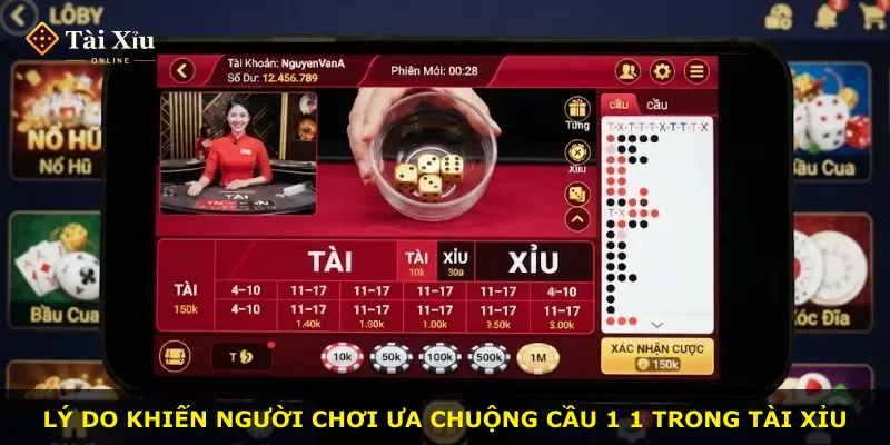 Lý do khiến người chơi ưa chuộng cầu 1 1 trong tài xỉu