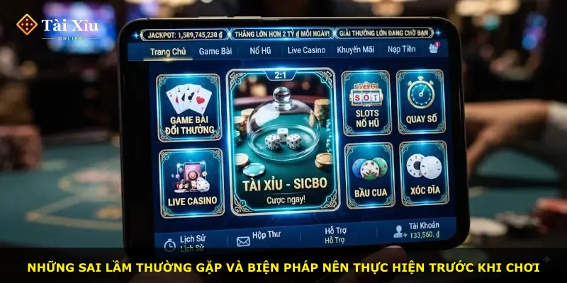 Những sai lầm thường gặp và biện pháp nên thực hiện trước khi chơi