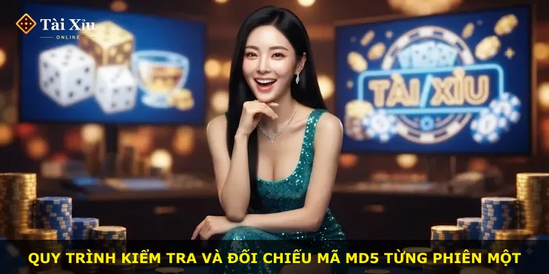 Quy trình kiểm tra và đối chiếu mã MD5 từng phiên một